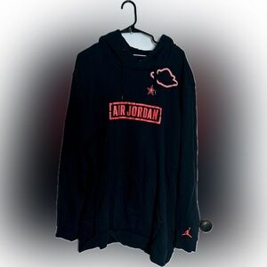 Air Jordan 3XL Men’s Black Hoodie with Red Accents